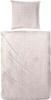 Primera Perkal Bettw&auml;sche Punkte 155x220cm beige (133042-77)