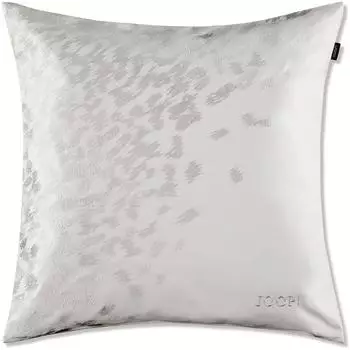 Joop! Spirit Kissenh&uuml;lle Satin Stickerei silbergrau 50x50cm (71270-010)