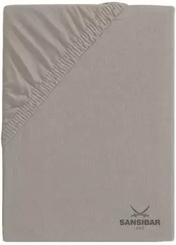 Sansibar Sansibar Topperbezug Jersey 180x200cm, braun