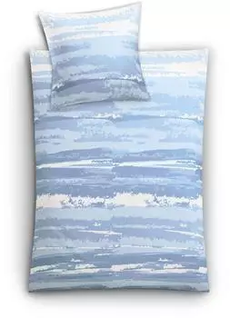 Kleine Wolke Ballade Bettw&auml;sche Mako-Satin, mare, 155x220cm, 2-teilig (47180605-0)