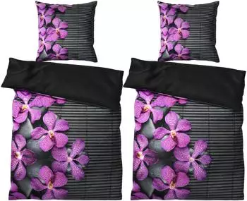 Sanilo Vanda Bettw&auml;sche 135x200cm, 100% Baumwolle, 4-teilig