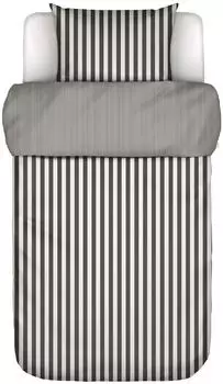 Marc O'Polo Classic Stripe Bettw&auml;sche-Garnitur Satin anthrazit 155x220+80x80 (101816-100-02)