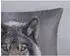 Good Morning Wolfie Flanell-Wendebettwäsche, Baumwolle, grau, 135x200cm (80x80cm)
