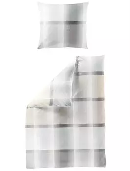 Bierbaum Bettw&auml;sche Mako-Satin kitt 155x220cm, 100% Baumwolle (2345BW4121)