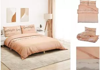 vidaXL Bettw&auml;sche-Set Baumwolle, rosa, 260x220cm