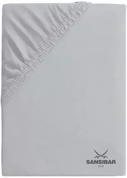 Sansibar Sansibar Jersey Spannbettlaken 140x200cm, silber