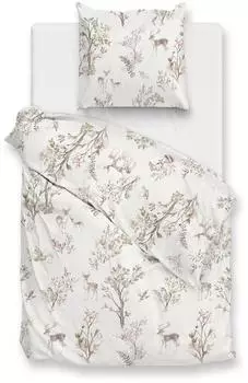 Zo! Home Hazel Flanell-Bettw&auml;sche-Set 135x200cm, beige (Hazel)