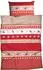 CASATEX Garmisch Biber-Bettwäsche 135x200cm, rot, 100% Baumwolle