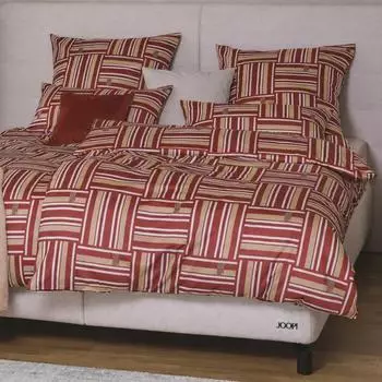 Joop! Weave Bettw&auml;sche-Garnitur Mako-Satin, siena, 135x200cm + 80x80cm (Weave-4123)
