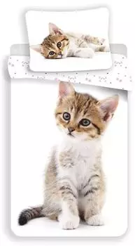 Jerry Fabrics Sweet Kitty Bettwäsche-Set Baumwolle 140x200cm + 70x90cm (8592753018132_SML)