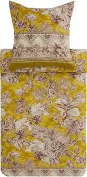 Bassetti Boboli Feinsatin Bettwäsche Paisley gelb, 135x200cm (80x80cm)