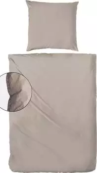 Primera Flanell Bettw&auml;sche stonewashed, uni sand, 135x200cm (173100-719)