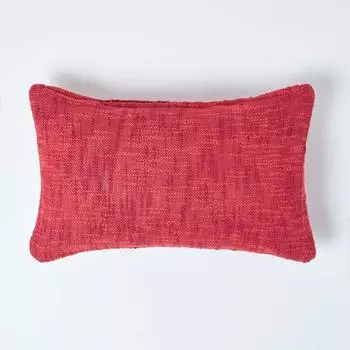 Homescapes Nirvana Kissenbezug Slub-Baumwolle, orange, 30x50cm