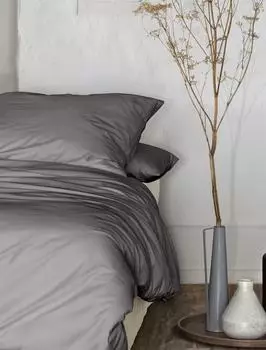 Irisette Paris Bettwäsche Mako-Satin 135x200cm grau