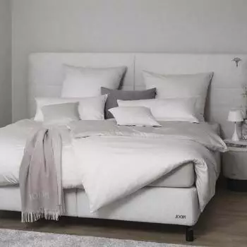 Joop! Micro Pattern Bettw&auml;sche Mako-Satin, creme, 155x220+40x80cm