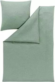 Estella Takoma Bettwäsche-Set Mako-Interlock-Jersey, uni mint, 200x200 + 2x80x80 (6873)