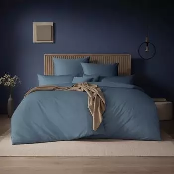 Estella Valetta Bettw&auml;sche Mako-Satin 155x220cm + 80x80cm, taube