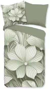 Good Morning Artdeco Wendebettw&auml;sche Renforc&eacute;, gr&uuml;n, 155x220cm + 80x80cm