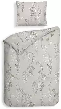 Heckett & Lane Chiara Flanell-Bettwäsche-Set 155x220, grau (Chiara)
