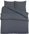 vidaXL Bettwäsche-Set Anthrazit 240x220 cm Baumwolle