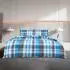 vidaXL Bettwäsche-Set Blau und Grau 200x220 cm Baumwolle