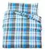 vidaXL Bettwäsche-Set Blau und Grau 200x220 cm Baumwolle