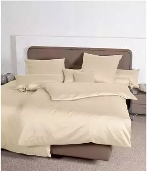 Janine Mako-Satin Bettw&auml;sche Colors 31001 - 40 x 80 cm, Creme