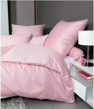 Janine Mako-Satin Bettw&auml;sche Colors 31001 - 40 x 80 cm, Rosa