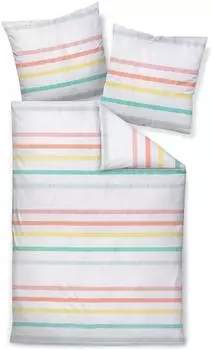 Janine Mako-Satin Bettw&auml;sche JD 87101 - Multicolor, 240 x 220 + 2 x 80 x 80 cm