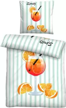 Biberna Linon Bettw&auml;sche 135x200 cm (80x80 cm) mint (528138)