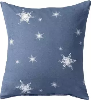 Dormisette Feinbiber-Kissenbezug 80x80 cm schieferblau (161165)