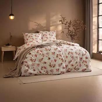 Estella Edelflanell Bettwäsche Sicina 155x220 cm (80x80 cm) apricot (531898)