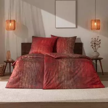 Estella Mako-Interlock-Jersey Bettwäsche Arno 135x200 cm (80x80 cm) bordeaux (534220)