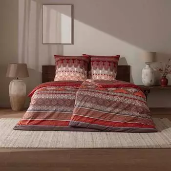 Estella Mako-Interlock-Jersey Bettwäsche Martina 135x200 cm (80x80 cm) orange (534224)