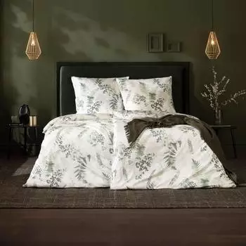 Estella Mako-Interlock-Jersey Bettwäsche Nadja 155x220 cm (80x80 cm) grün (534197)