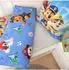 Herding Renforcé Kinder-Wendebettwäsche Paw Petrol 135x200 cm (80x80 cm) blau (517272)