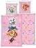 Herding Renforcé Kinder-Wendebettwäsche Paw Petrol 135x200 cm (80x80 cm) rosa (517273)