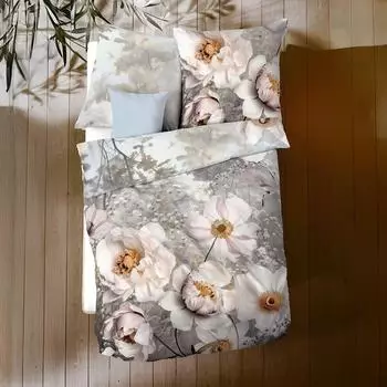 Kaeppel Mako-Satin Bettw&auml;sche Fairy Garden 135x200 cm (80x80 cm) beige (533550)
