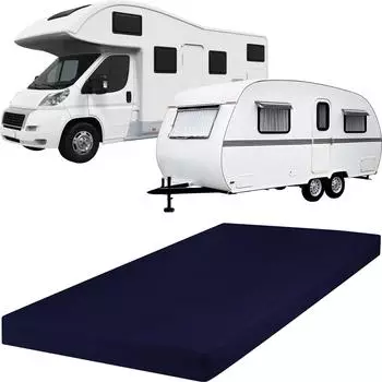 REDBEST Single-Jersey Spannbettlaken Pittsburgh für Wohnwagen, Wohnmobil und Boot 140x200 cm - 160x200 cm dunkelblau (520045)