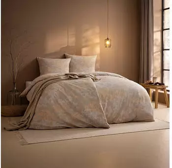 Estella Edelflanell Bettwäsche Moena 135x200 cm (80x80 cm) sand (531901)
