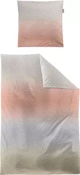 Irisette Edel-Feinbiber Bettw&auml;sche 135x200 cm (80x80 cm) apricot-flieder (532053)
