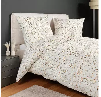 Janine Soft-Flanell Bettw&auml;sche 155x220 cm (80x80 cm) beige (532608)