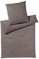 Joop! Flanell Bettw&auml;sche Soft Cornflower 45006-27 brown - 135x200cm + 80x80cm