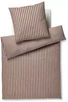 Joop! Flanell Bettw&auml;sche Soft Lines 45008-27 brown - 135x200cm + 80x80cm