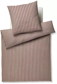 Joop! Soft-Flanell Bettw&auml;sche Soft Lines 135x200 cm (80x80 cm) braun (533269)