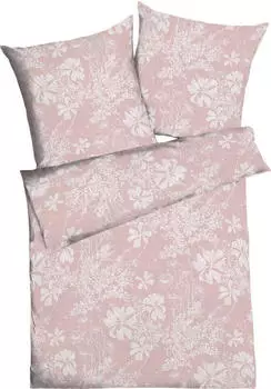 Kaeppel Musselin Bettw&auml;sche Flora 135x200 cm (80x80 cm) rosa (533568)