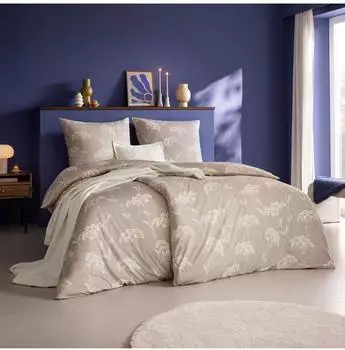 Estella Mako-Interlock-Jersey Bettwäsche Sina 155x220 cm (80x80 cm) taupe (534191)