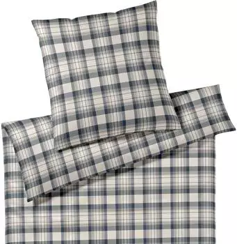 Joop! Soft-Flanell Bettwäsche Soft Frames 135x200 cm (80x80 cm) blau (533231)