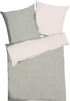 Kaeppel Feinbiber Wendebettwäsche Eternity Combo 135x200 cm (80x80 cm) khaki (514844)