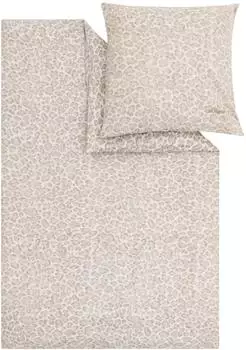 s.Oliver Mako-Satin/Flanell Bettw&auml;sche 100x135 cm (40x60 cm) natur (532552)